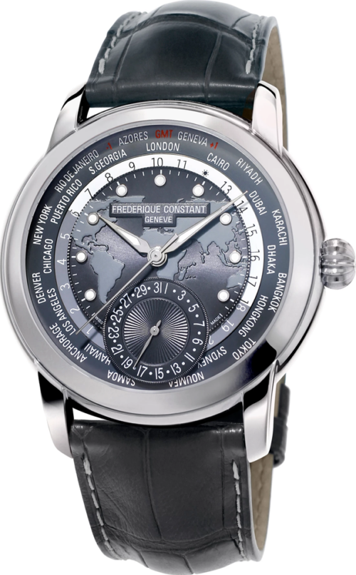 Frederique Constant FC-718DGWM4H6 Worldtimer Watch 42mm