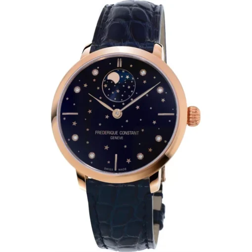 Frederique Constant FC-701NSD3S4 Slimline Moonphase Stars Watch 38.8MM